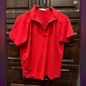 PORT AUTHORITY Red Polo Shirt women’s MEDIUM